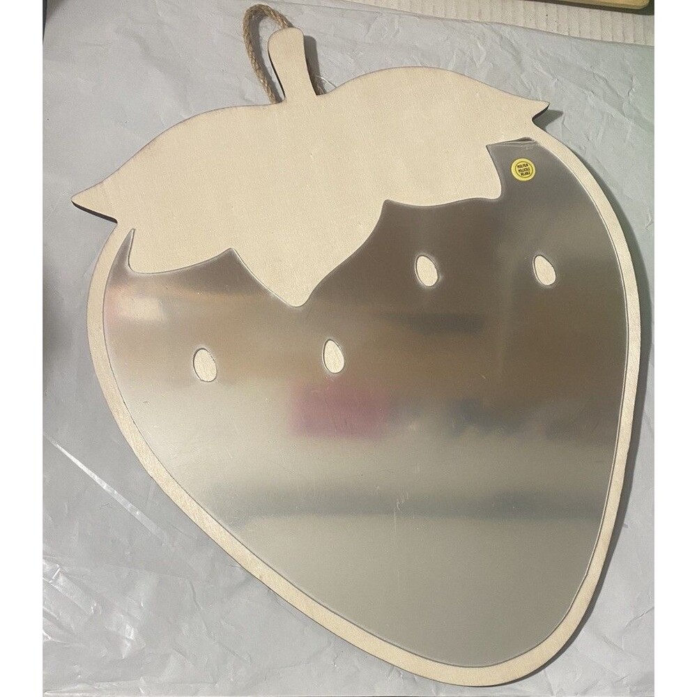 MAKE MARKET DIY PLYWOOD CRAFTS Strawberry Mirror Decor Wall Hanging LASER CUT